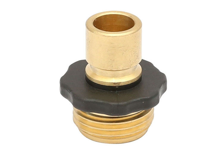 Messing Male Garden Hose Quick Connect Fitting with Rubber